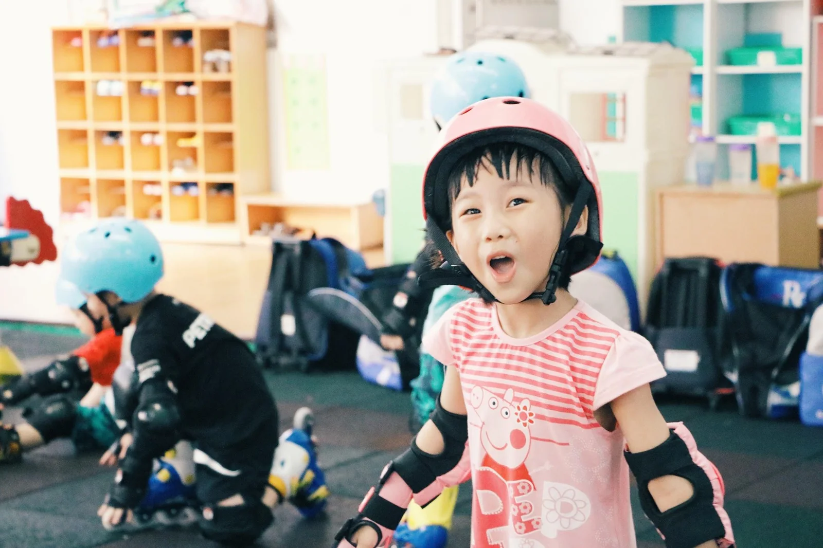 孩子練習直排輪 3